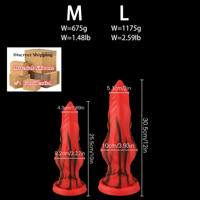 Malaking Silicone Fantasy Animal Dildo Anal Plug Prostate Sex Para sa Mga Lalaki Babae Big Knot Dog Dildo Suction Cup Butt Plug Cock Sex Toys18 — image 13
