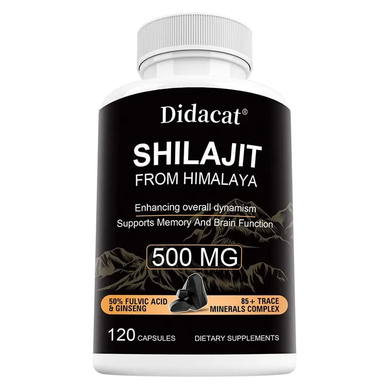 Shilajit with Ginseng Extract 500 Mg Helps Improve Overall Vitality Memory & Brain Function 85+ Trace Mineral Complex — image 9