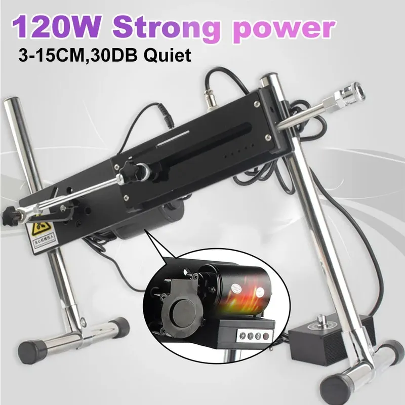 120 W Sex Machine Erős teljesítményű Turbo Gear Maszturbációs Love Machine V-U-Lock Vibrátor Szexgép Műpéniszekkel — image 3