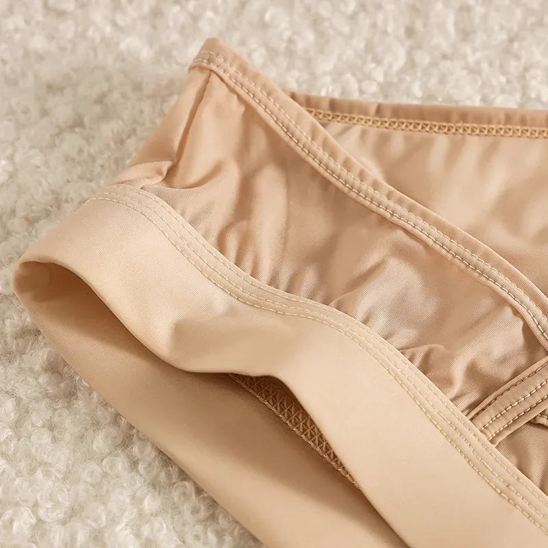 Open Front Fly Pouch Underwaer Men Scrotal Support Sports Briefs Ice Silk Breathable Underpant Bullet Hiwalay Malusog na Panty — image 9