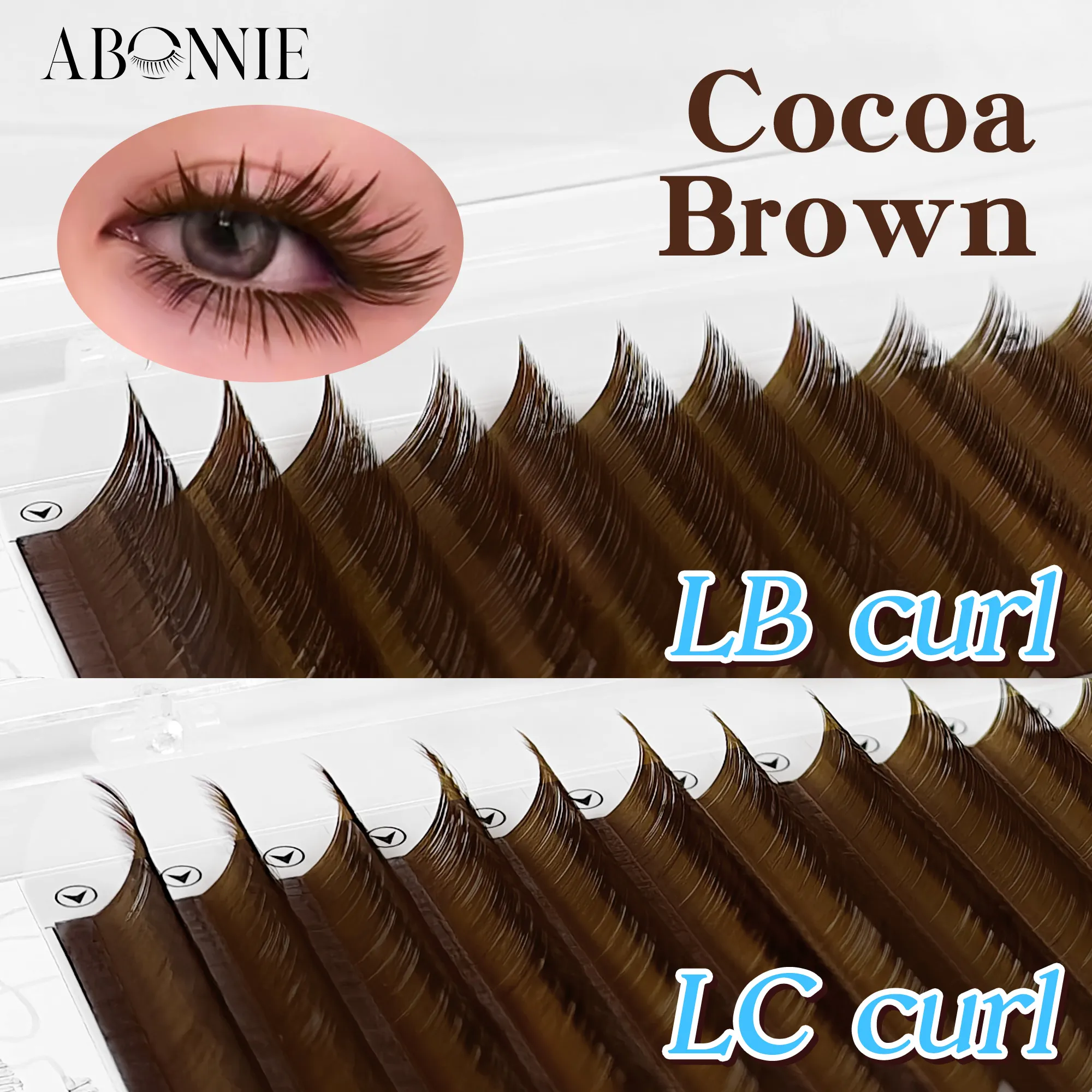 Abonnie LC LB חום ריסים חום כהה קלאסי תוספות ריסים פוקסי עיניים — image 2