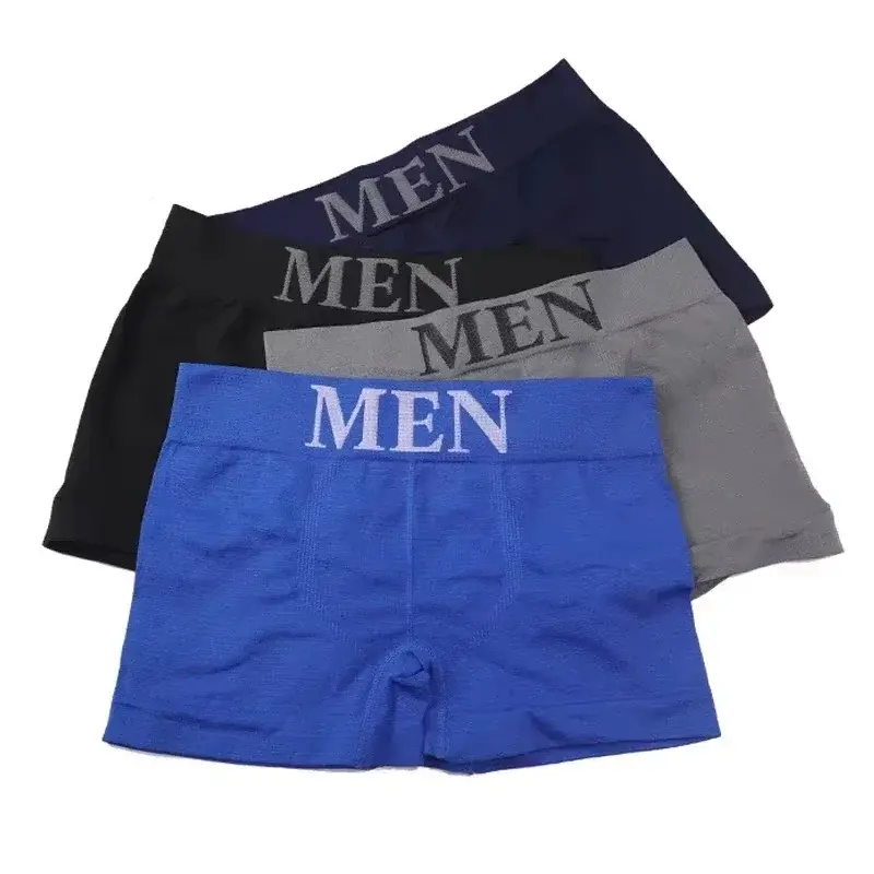 5 Pcs Men’s Boxer Briefs High Elastic Breathable Underwear Soft Cotton Stretch Shorts Comfortable Plain Color Panties — image 1