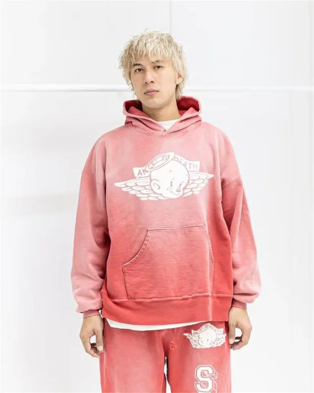 26SS SAINT OF MICHAEL Mxxxxxx BABY MICHAEL HOODIE Printed Distressed Long Sleeve Hooded Sweatshirt Cotton Hoodies For Men — image 6