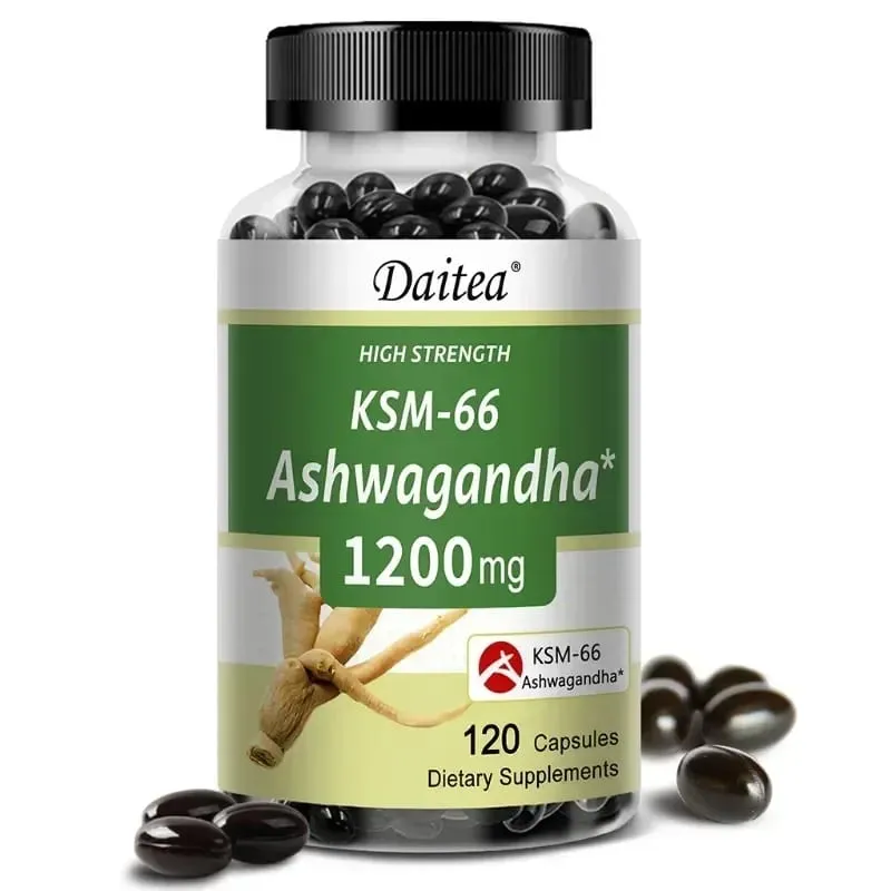 Organic KSM-66 Ashwagandha Root Extract Stress Relief Mood Support & Natural Immune Boost Sleep Health
