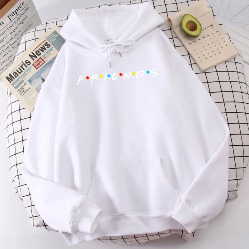 Sitcom Movie Friends Printed Mens Hoody Korean Fleece Sweatshirt Simpleng Crewneck Hooded Street Oversize Autumn na Damit ng Lalaki — image 14