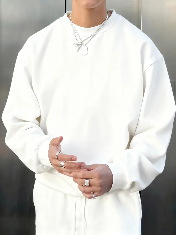 Masculino velo outono topo rua all-match pullovers confortável básico sweatshirts esporte casual roupas esportivas diárias roupas macias — image 10