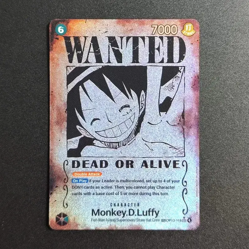 Proxy ONE PIECE CARD Luffy Shanks ACE Roger Teach Kaido Κάρτα χαρακτήρων Ζητείται Alternate Art English Collection Κάρτες Anime