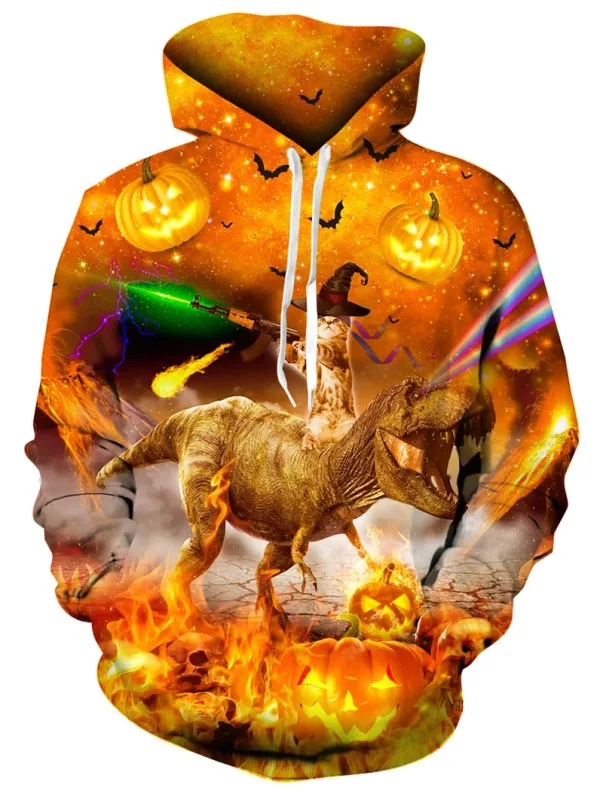 Men's Hoodies Animal Cat Print 3D Patternv Hooded Autumn Pullover Sweatshirt na May Pocket Hoodie Streetwear Maluwag Kumportable — image 10