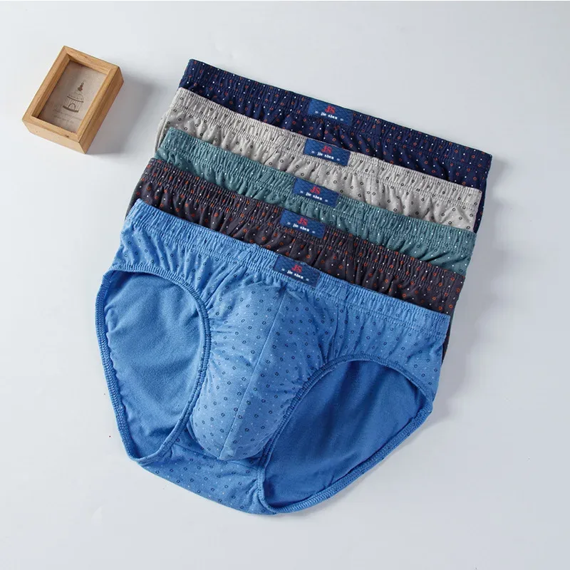 100% Cotton Brief Panlalaking Kumportableng Panloob na Panloob ng Lalaki L/XL/2XL/3XL/4XL5pcs/Set Libreng Drop Shipping — image 17