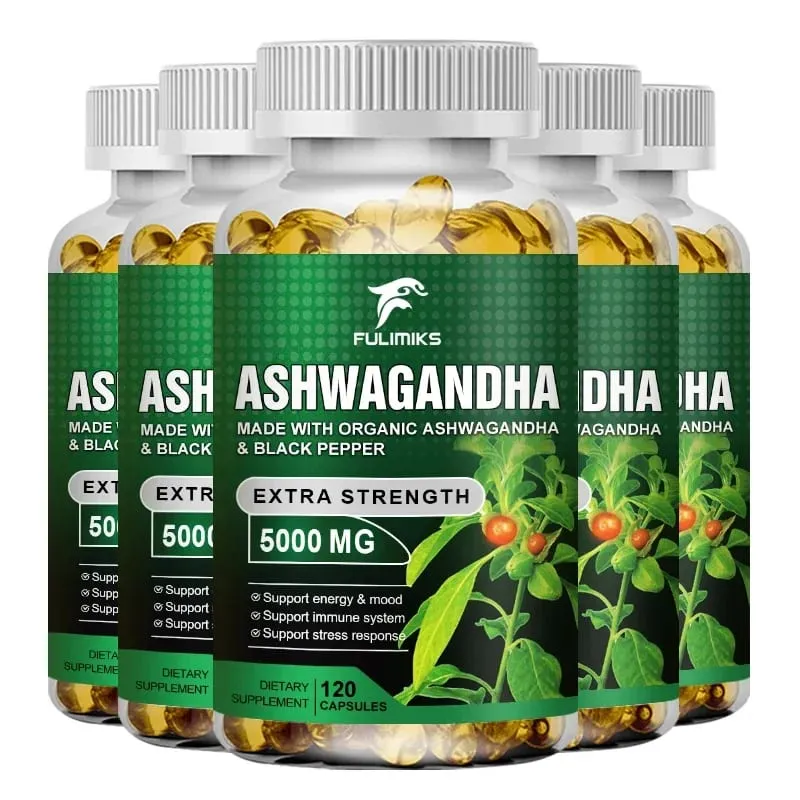 Vegetarian Organic Ashwagandha Extra Capsule Energy & Endurance Supplement Brain & Memory Relief Stress Deep Sleep