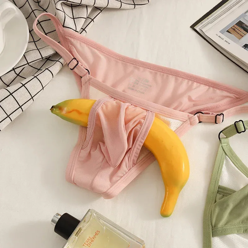Cuecas masculinas de seda gelada com frente aberta e cintura ajustável – roupa íntima respirável sexy de verão para ajuste confortável — image 4
