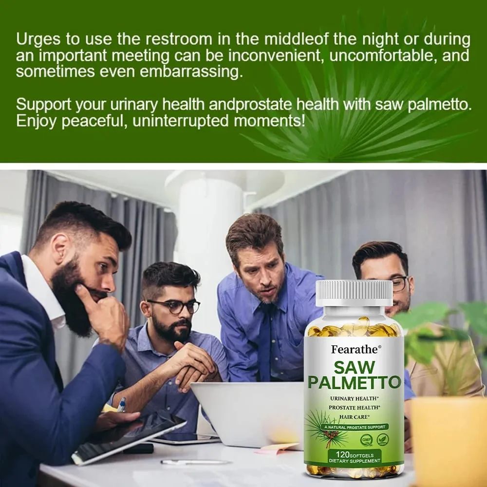 Saw Palmetto תוסף בריאות הערמונית לקדם את תפקוד מערכת השתן 500 מ"ג למנה - כמוסות טבעוניות ללא GMO — image 4