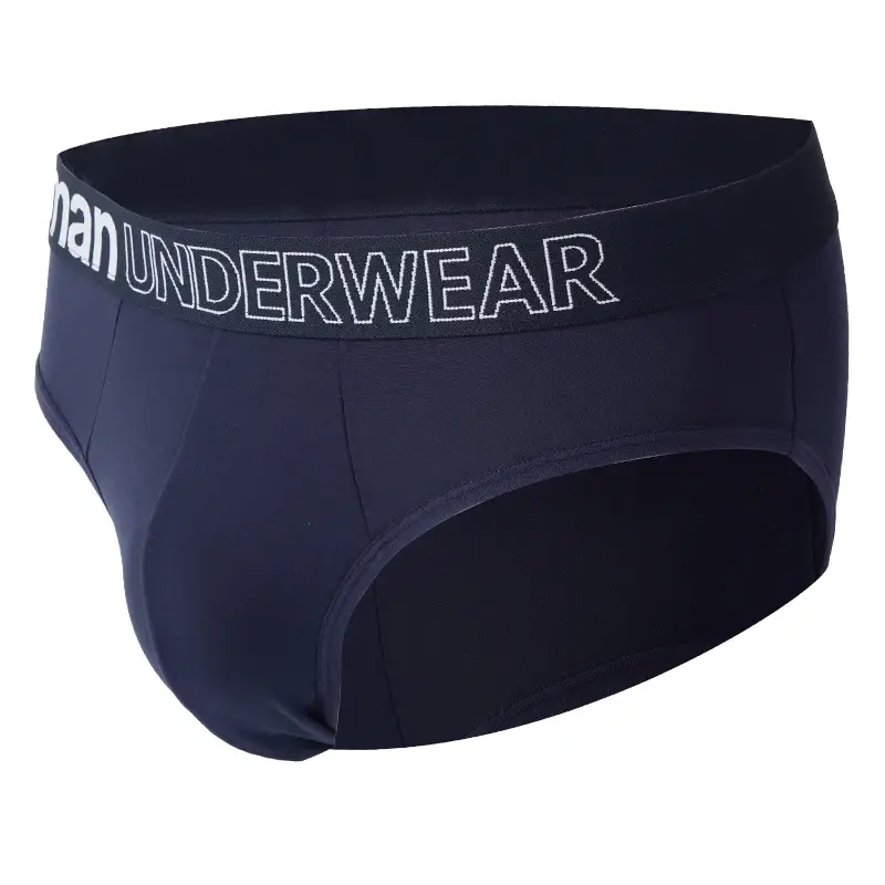Men's Fashionable Letter-Printed Underwear Mid-Waist High Elasticity Breathable Comfortable Seamless Briefs — image 4