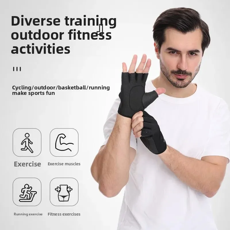 2 DB tornatermi kesztyű súlyemelő edzés súlyzó Crossfit testépítő kiegészítő lélegző fitneszkesztyű szilikon tenyérüreg — image 3