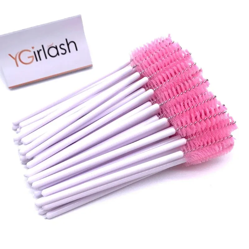 YGirlash 50 יחידות Lash Swans מוליך ריסים קריסטל ידית יהלום חד פעמית שרביטי מסקרה ניילון מברשת כלים קוסמטיים — image 27