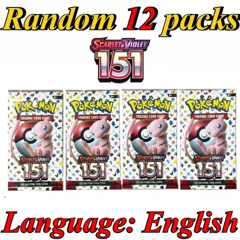 10 πακέτα καρτών Pokémon Bright Stars 151 Prismatic Evolutions PALDEAN FATES English Reinforcement Battle Δώρο κάρτα συναλλαγής — image 21