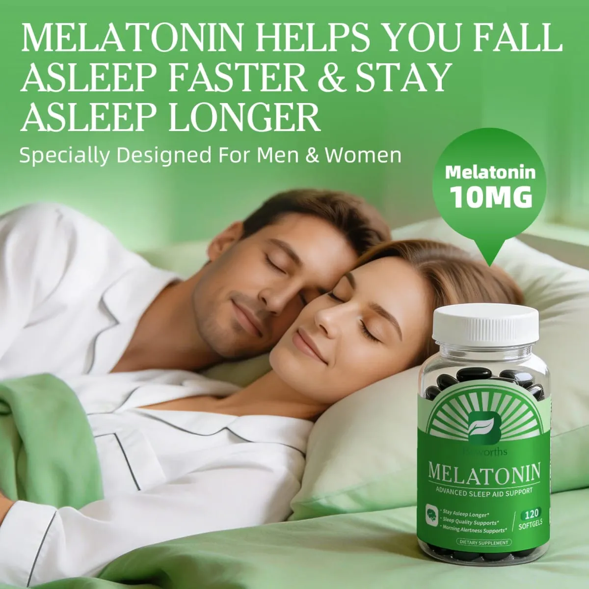 5MG Melatonin Capsules Sleep Better Prolong Sleep Time No Insomniac Improve Sleep Quality Help Sleep Deep Sleep