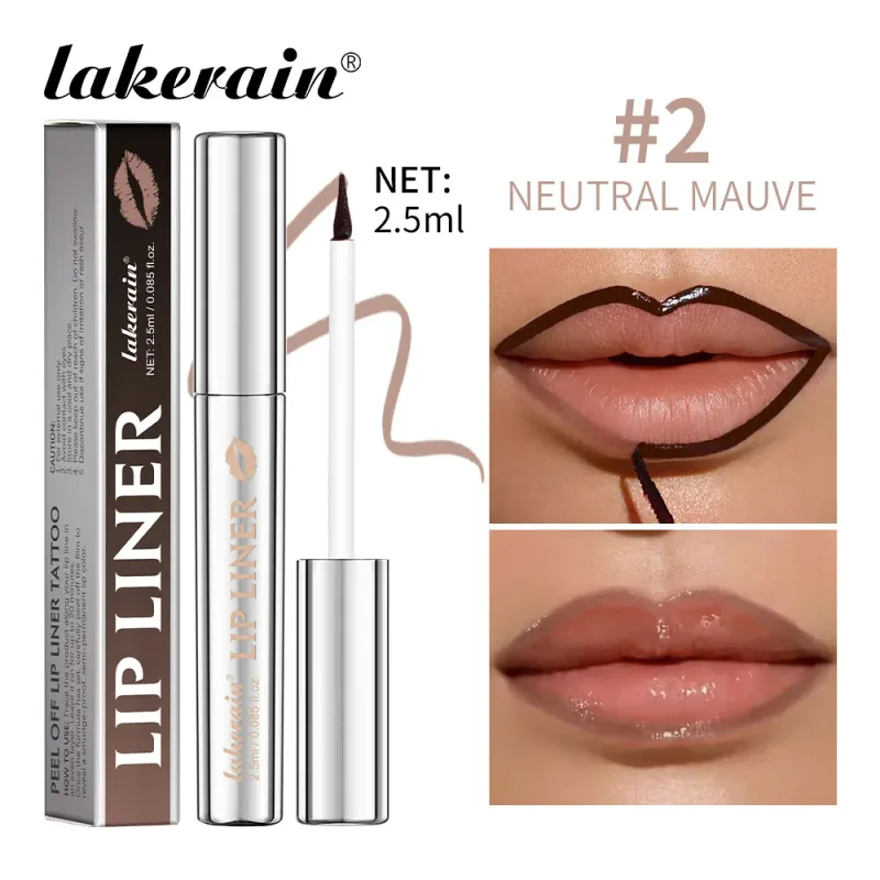 Lakerain Peel Off Lip Liner עמיד למים עמיד למים תוחם שפתיים צבע עמיד לאורך זמן. — image 8