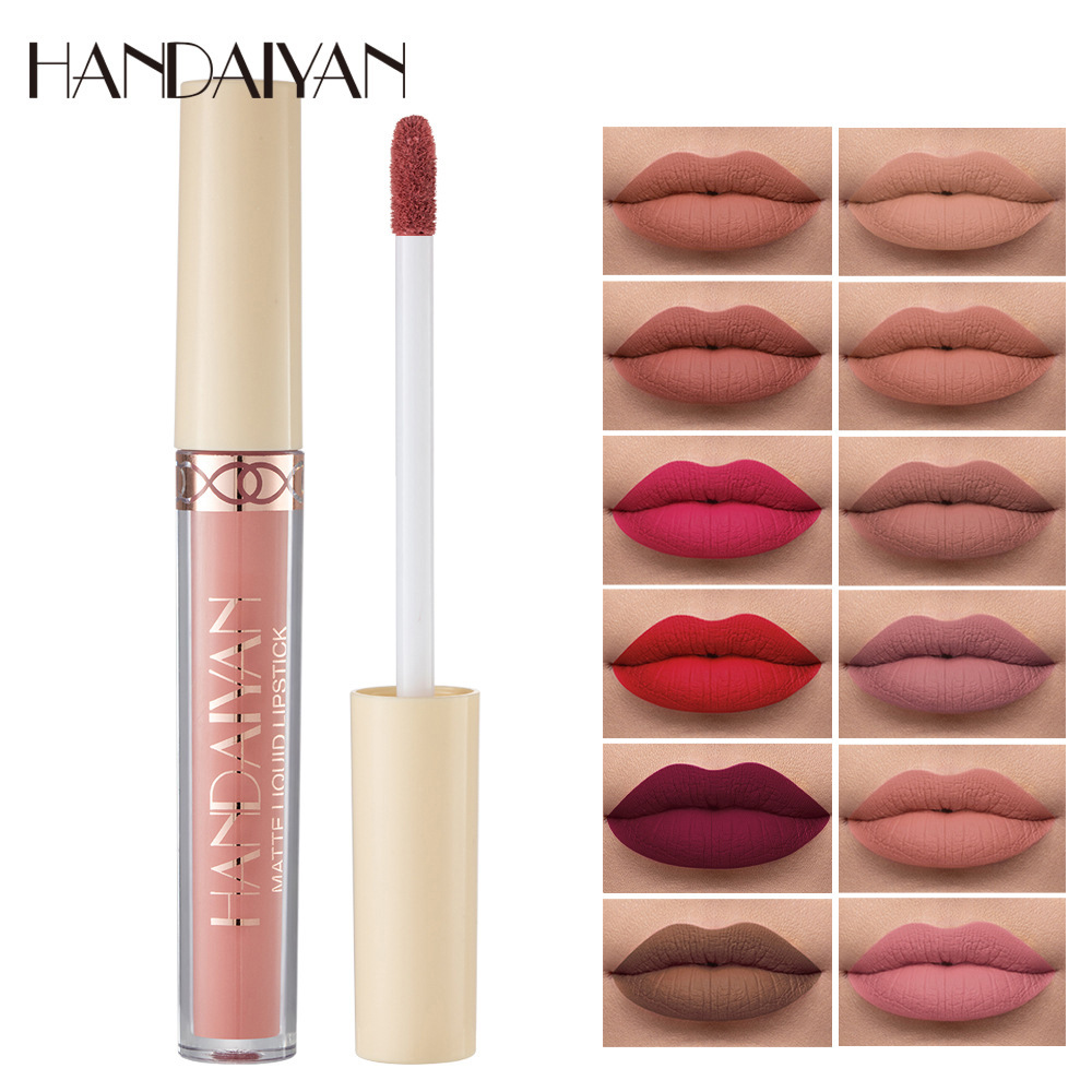 Αδιάβροχο Nude Matte Liquid Lipstick Αντικολλητικό Cup Lip Tint Μακιγιάζ Matte Red Lip Gloss Cosmetics Κραγιόν μακράς διαρκείας Make Up