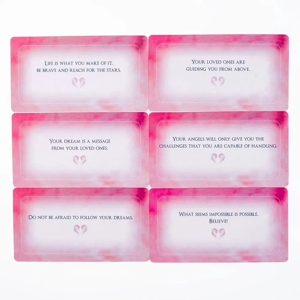Angel Wishes Oracle Cards 40 részes pakli English Visiions Jóslás társasjáték családoknak és barátoknak 11,1x6,1 cm