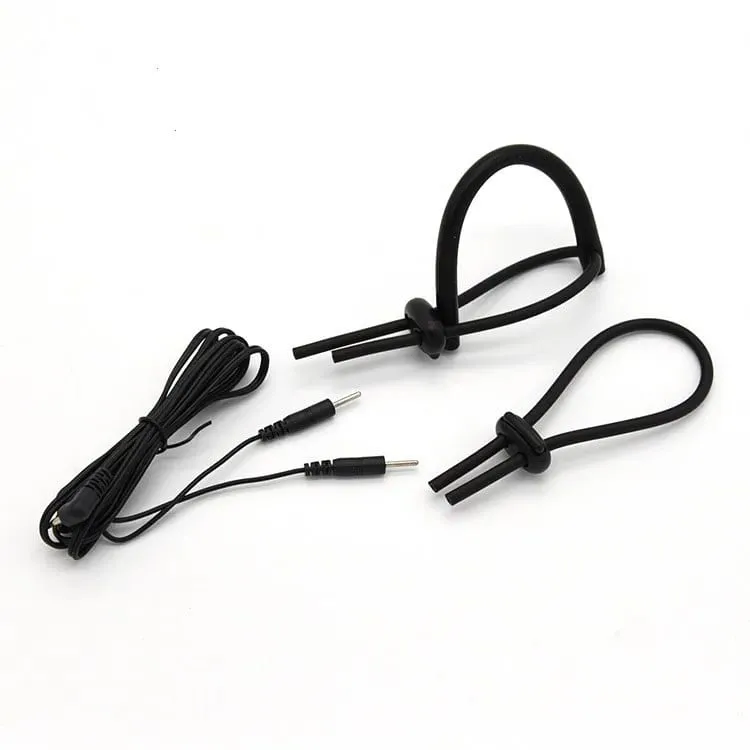 Electric Shock Penis Ring Penis Electro Stimulation Massage Cock Rings Medical Themed Toys For Men Adult Sex Product Accessories