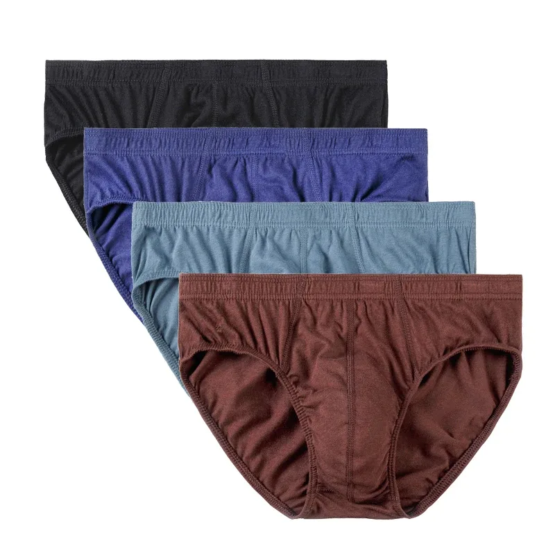 4 Pcs/Lot Cheapest 100% Cotton Mens Briefs Plus Size Men Underwear Panties XL-5XL Men's Breathable Sexy Lingerie Underpants — image 11