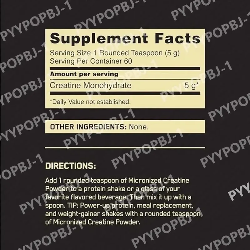 Kreatin-monohidrát por 300g Támogatás Erő Izomteljesítmény Sport Italok Usee Support Fitness Táplálkozás Támogatás