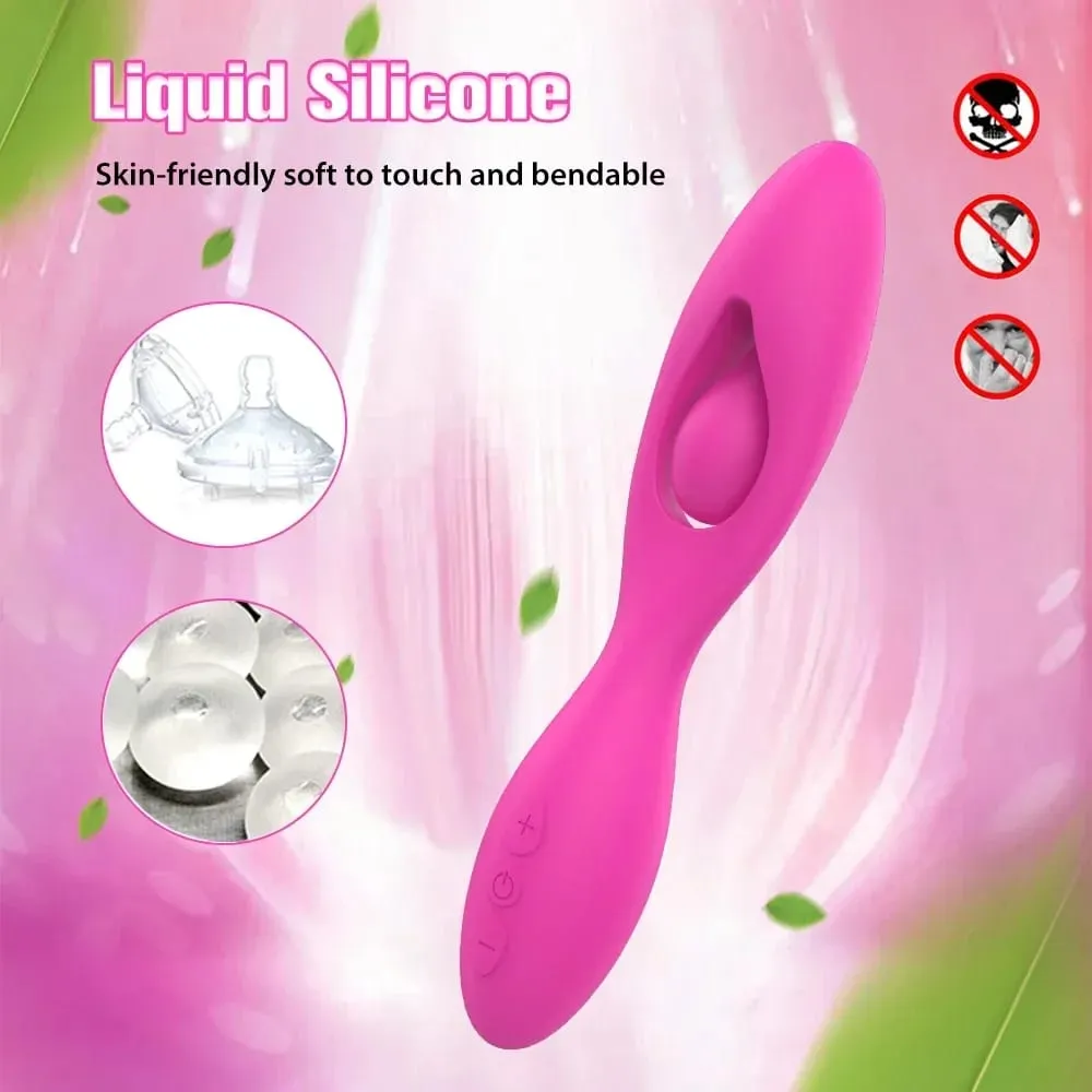 Liquid Silicone Vibrator Powerful Dual 10 Vibration G-Spot Female Dildo Vagina Clitoris Couple Bendable Wearable Couple Sex Toys