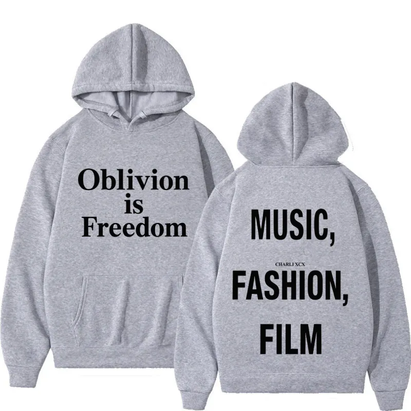 XCX Album Musik Fashion Film Tour 2026 Hoodie Cetak Pria Wanita Fashion Pullover Kasual Hip-Hop Kaus Hadiah Penggemar