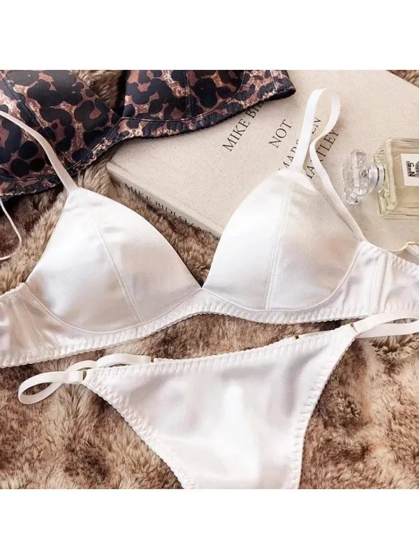 Nyári szexi melltartó nőknek mély V nyakú Push Up háromszög melltartó vékony pántos hát nélküli fehérnemű kis mellkas bikinifelső kényelmes — image 11