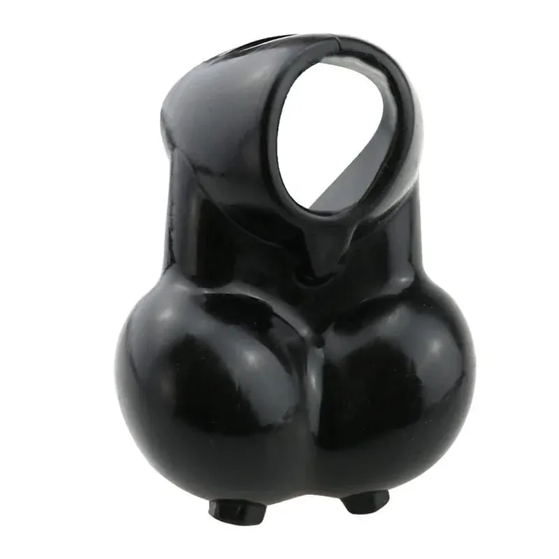 Male Silicone Ball Stretcher Scrotum Testicle BDSM Bondage Time Delay Sleeve Cock Penis Rings Adult Chastity Slave Sex Toys Men — image 10