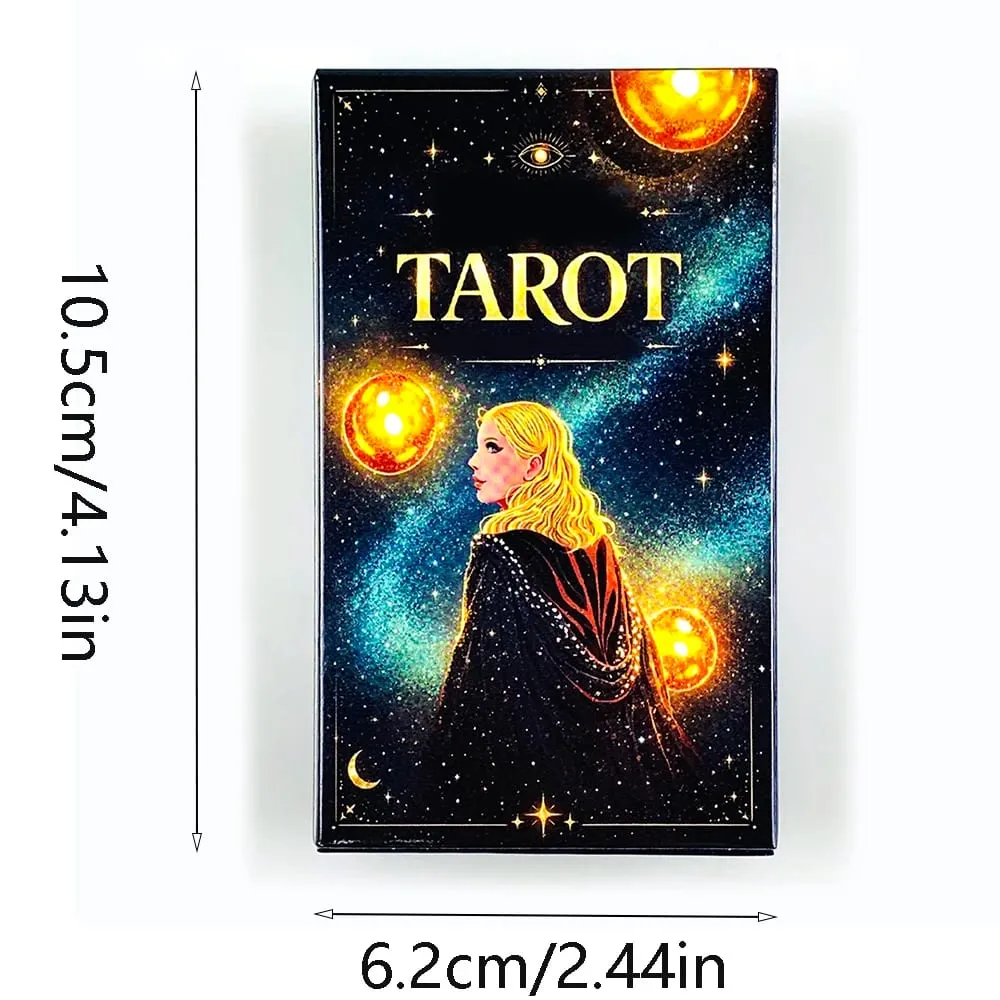 Eras Tarot Pakli Csillagos galaxis Kozmikus témájú Tarot Kártyák Misztikus Űrboszorkány Jóslás Társasjáték Sorsolvasás Meditációs Kártyák — image 6