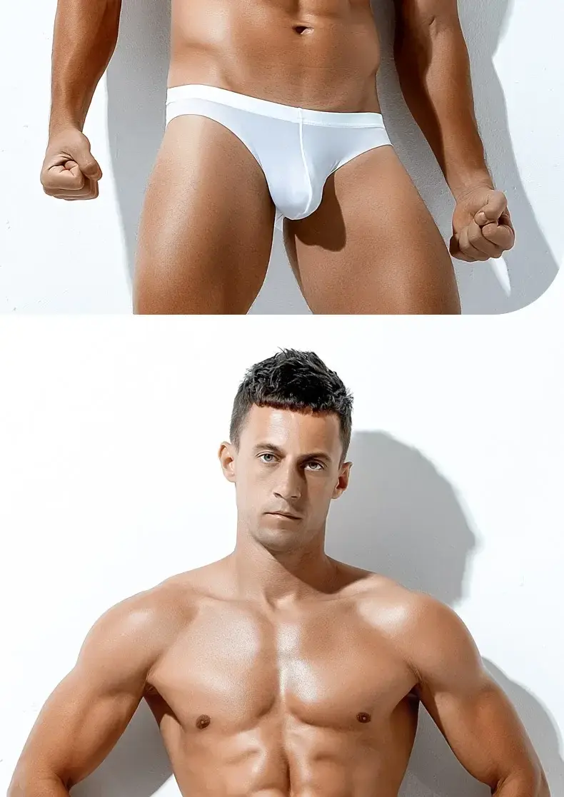 1PCS Men's Low-Waist Ice Silk Underwear Summer Charm Triangular Pants Individuality Comfortable Breathable Men's Underpants — image 15
