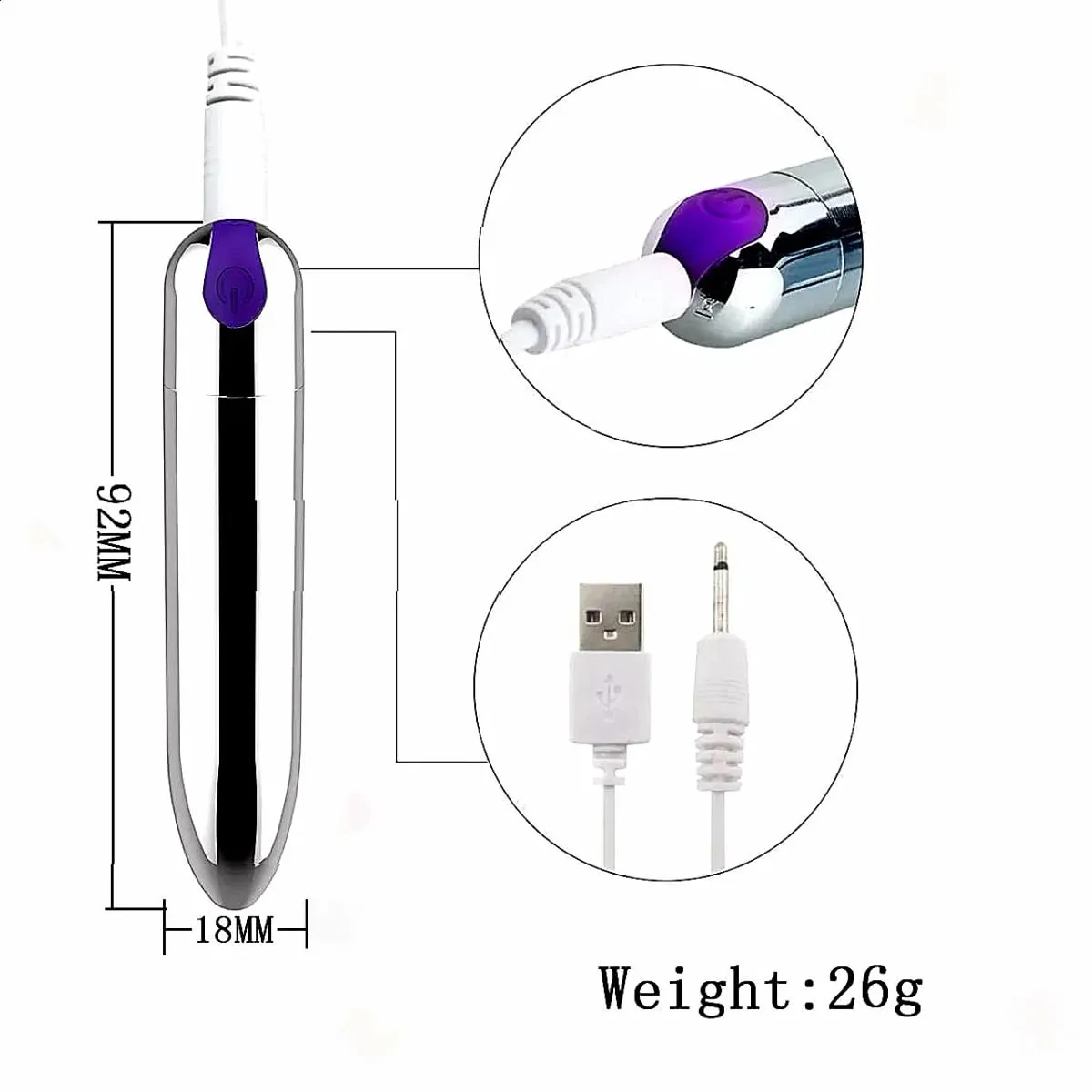 Νέο Jump Egg Usb Charging Wireless Strong Shock Mini Bullet Head Sex Toys for Women Adult 18+ Δονητής ισχυρής δόνησης — image 2