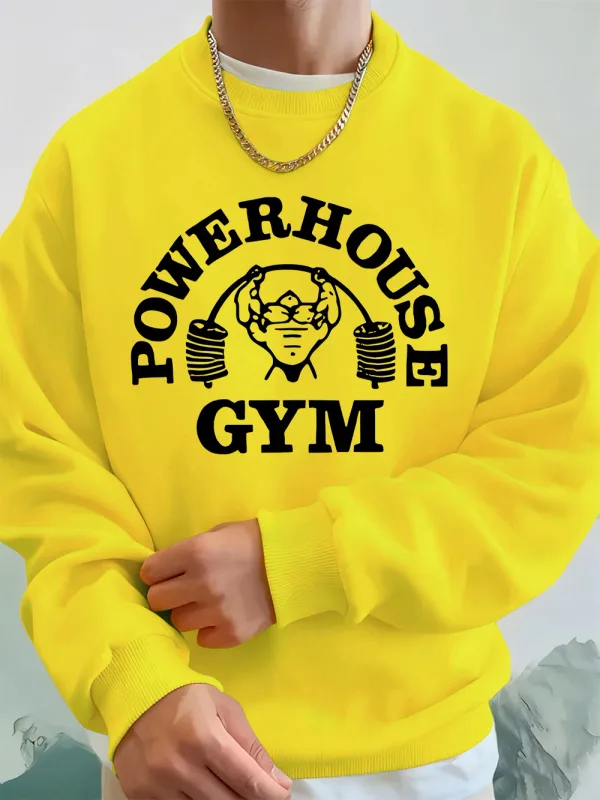 Powerhouse ginásio carta impressão moletom masculino inverno velo quente hoodie coreano solto crewneck pullovers hip hop roupas masculinas — image 33