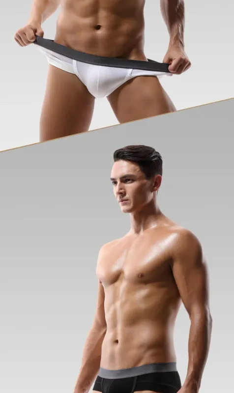 5PCS Men's three-piece briefs with U-shaped pouch, modal fabric, breathable, summer youth low-rise bottom pants — image 20