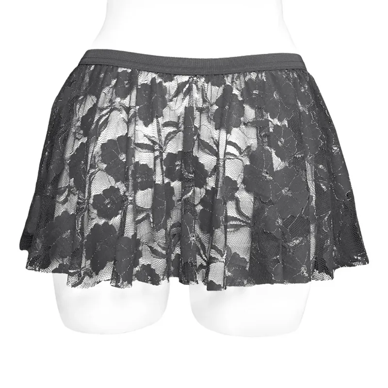 Men Solid Lace Skirt Mesh See Through Para sa Lingerie Low Para sa Rise Pleated Skirts See Through Bodycon Bottom Para sa Party Evening — image 14