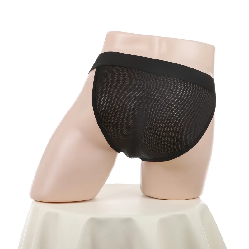 Mesh Underwear Men Sexy Briefs Buckle Bulge Pouch See‑Through Underpants Male Sheer Lingerie Panties — image 16