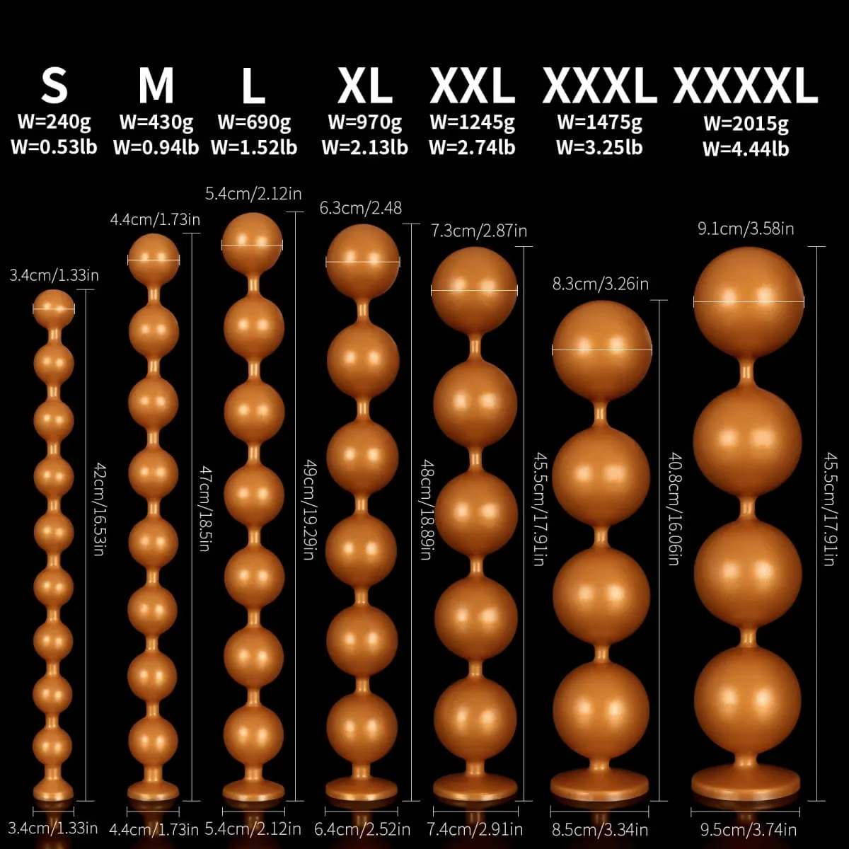 Super Mahabang Anal Beads Anal Plug Prostate Massage Malaking Butt Plug Vaginal Balls Anal Stimulation Pull Bead Dildo Deep Anal Sex Toys — image 6