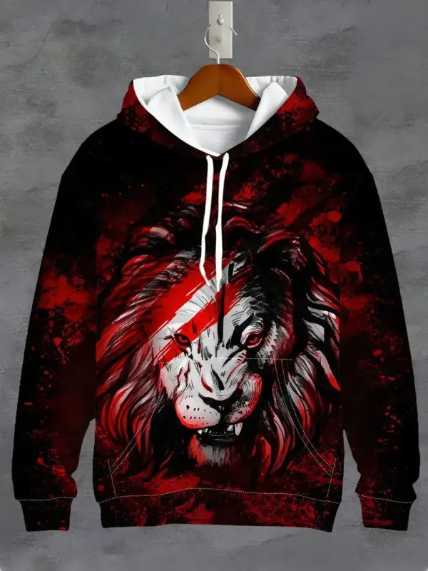 New 3DPrint Animal Graphic Hoodies For Man Sweatshirt Hrajuku Street Fall Casual Long Sleeves Y2k Men Clothing Menswear Clothing — image 2