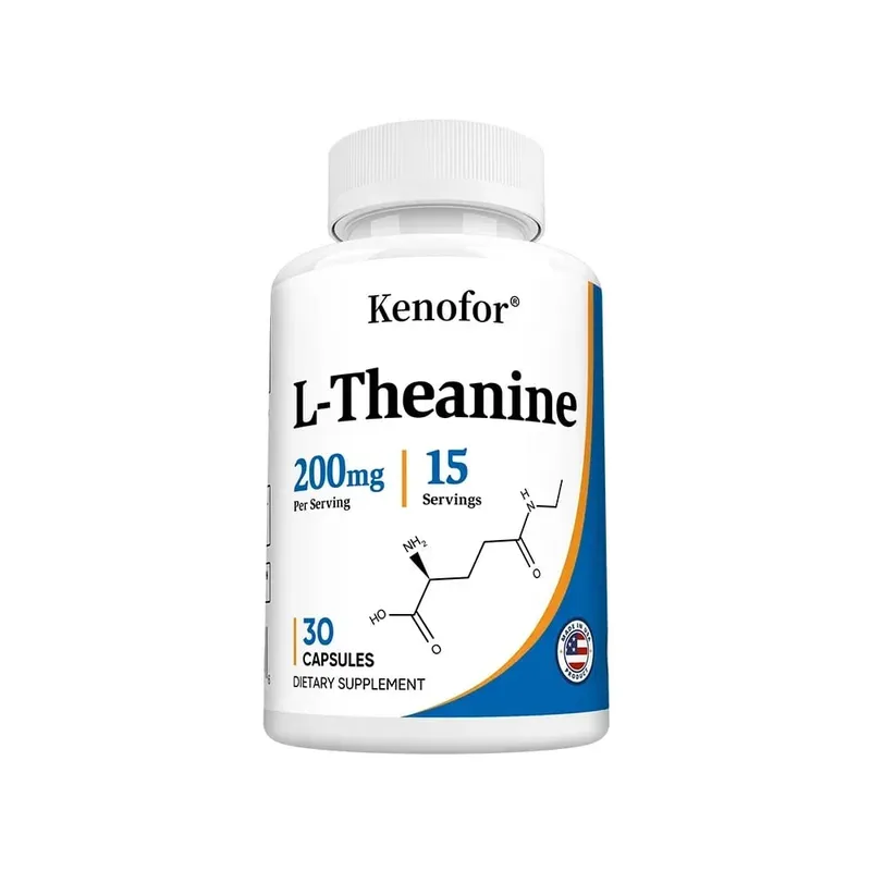 L-Theanine 200 Mg Extra Erős Theanine Kiegészítő – Fókusz- és relaxációs támogatás, jobb alvás, GMO-mentes és gluténmentes — image 8