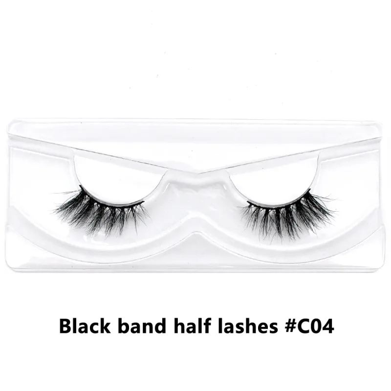 Μαζικά είδη 10/30/60/100 Pairs Mink Half Lashes Natural Long Fluffy Wispy Half False Lashes Extension Ελαφρύ κοντές βλεφαρίδες — image 20