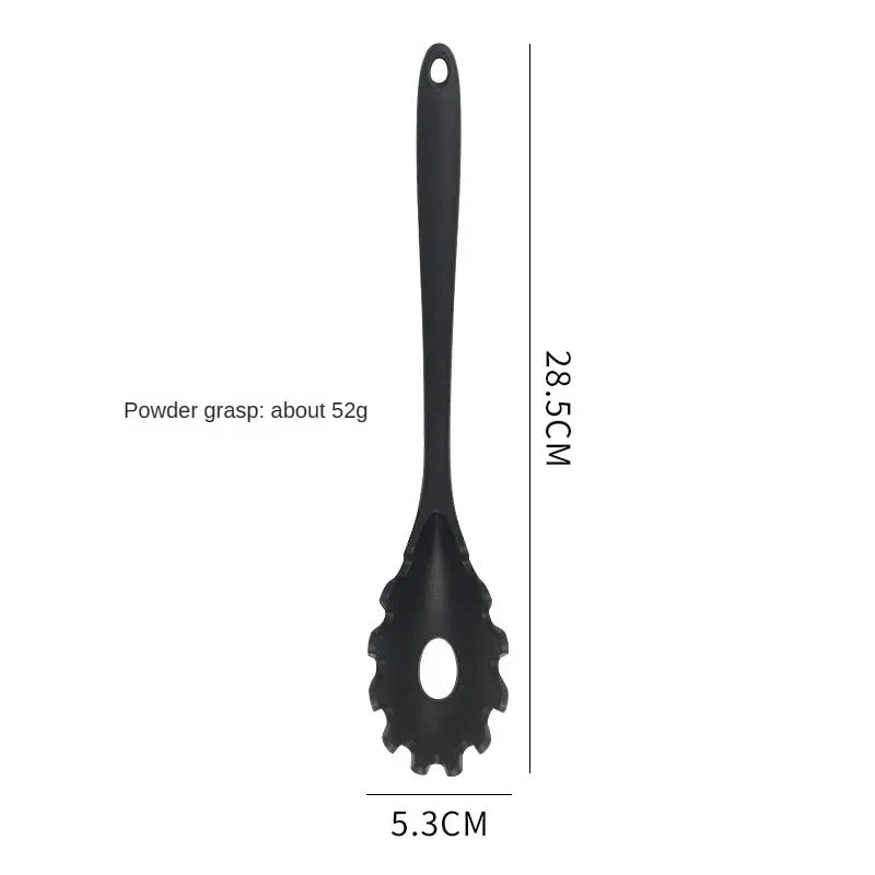 1 /7 részes szilikon konyhai edénykészlet - tapadásmentes, spatula kanál szkimmer tésztacsipesz és egyebek főzéshez és sütéshez — image 13