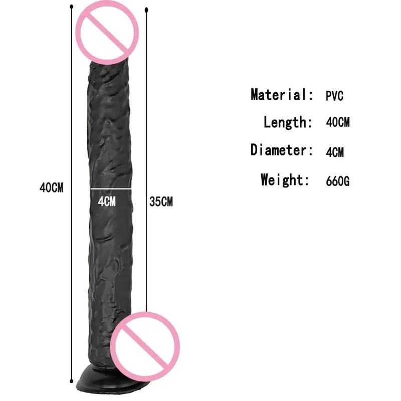 40 cm-es valósághű, hosszú műpénisz, nagy pénisz Hatalmas műpénisz hüvelyi maszturbáció G pont stimuláló anális fenékdugó női szexuális játékok 18+ — image 9