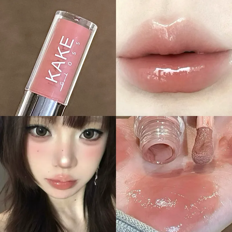 מראה שפתון נוזלי לחות ג'לי חום מים Light Lip Glaze סקסי ליפ גלוס עמיד לאורך זמן גוון שפתיים עירום איפור קוסמטיקה — image 3