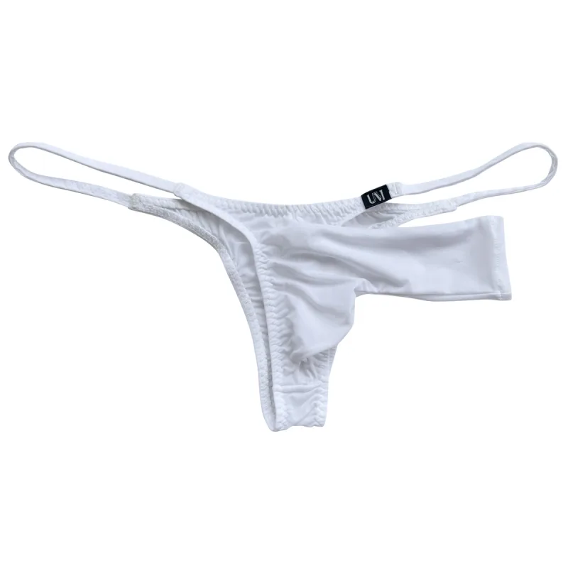 Sissy Sexy Mens Long Sleeve Open Crotch Bikini Soft Stretch Separated Pouch Breathable Sleep Loungewear Underwear