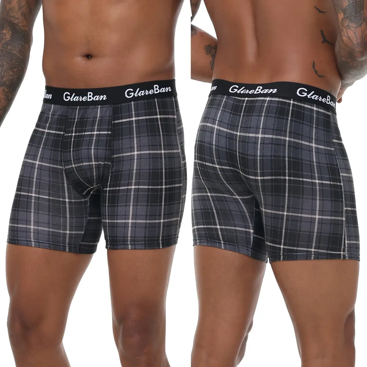 5pc conjunto mid-long aleatório algodão boxer shorts roupa interior masculina cuecas para homem boxershorts desliza calcinha macia cuecas de marca — image 3