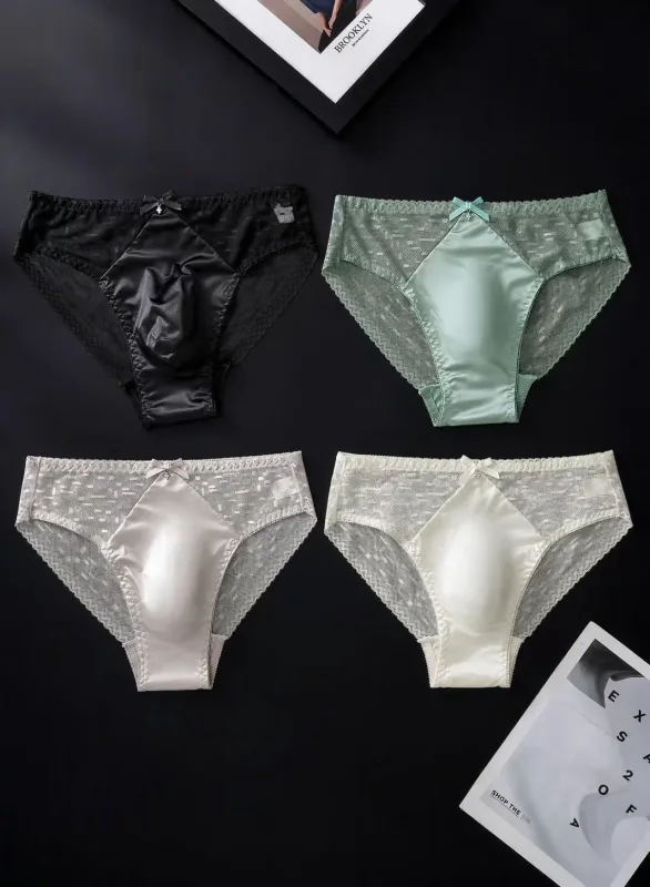 4PCS Sexy Mens Seamless Panties Ice Ultra Thin Sports Fitness Bulge Pouch briefs Male Panties Low Waist 3256812805603060