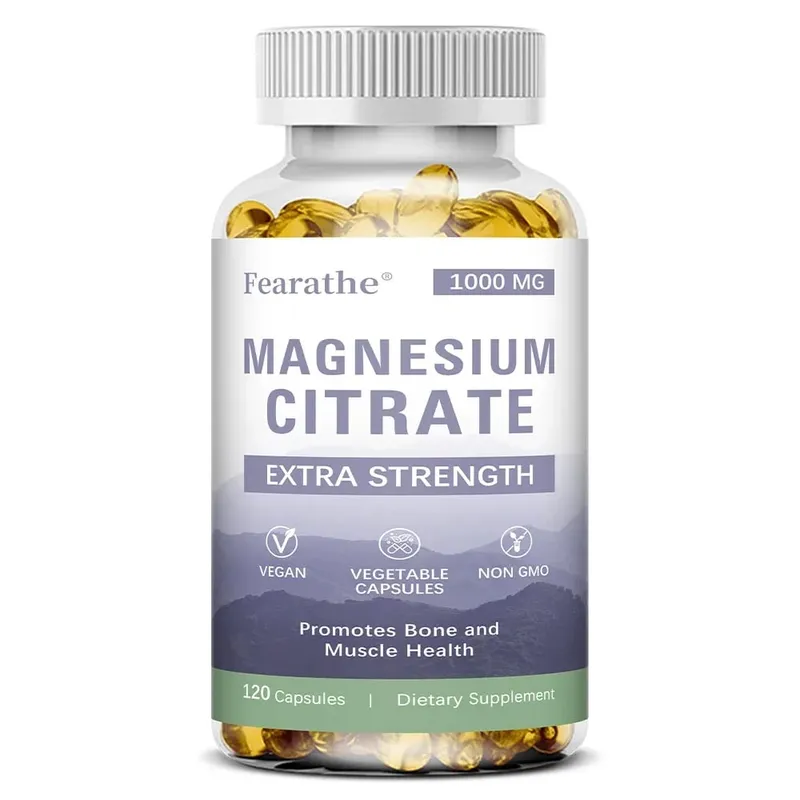 Magnesium Citrate 1000 Mg - Maximized Absorption Supports Muscle Nerve Bone Sleep and Heart Health - 120 Capsules — image 9