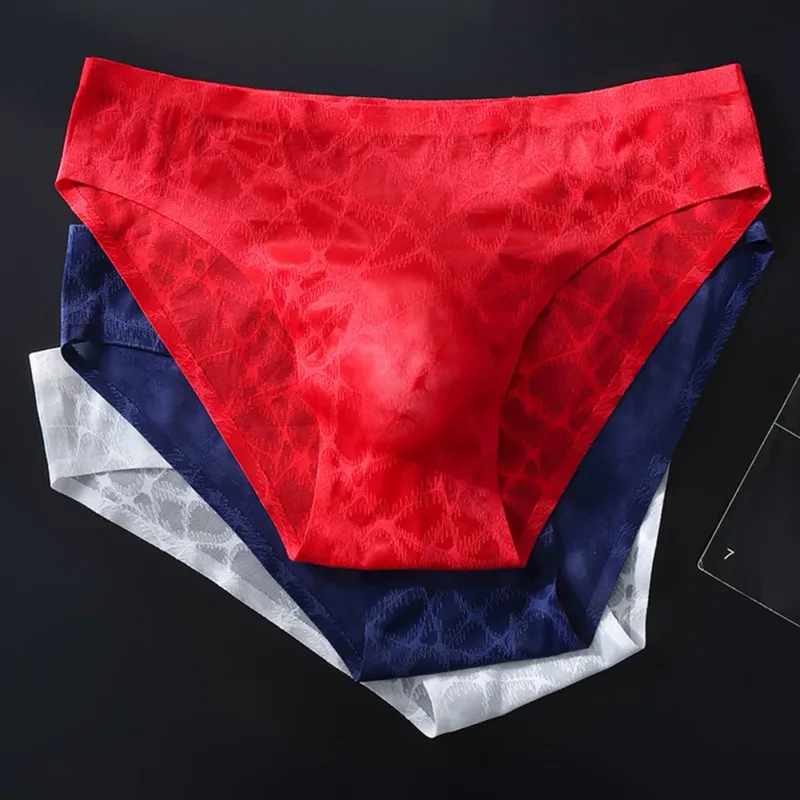 Letter Lace Transparent Men's Underwear Thin Mesh Hollow Out Sexy Male Briefs Medium Low Waist Sexy Triangle Shorts — image 13
